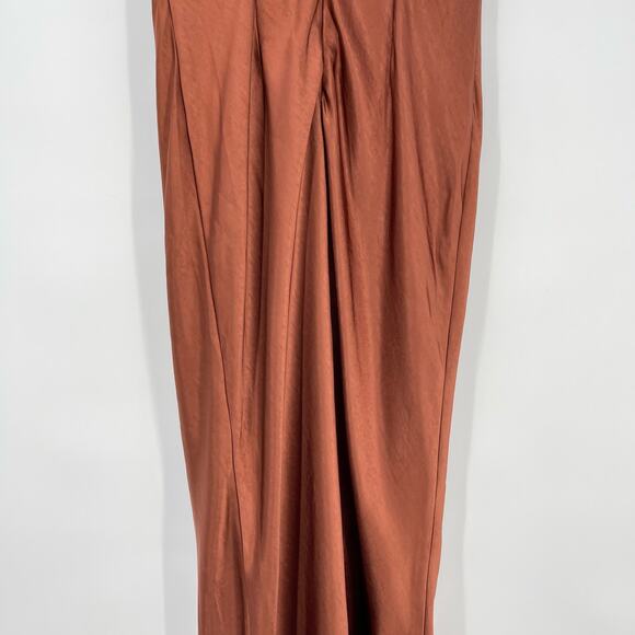MORE TO COME | NWT Emma Strapless Maxi Dress in Chocolate Satin Tube Dress M - Picture 13 of 16
